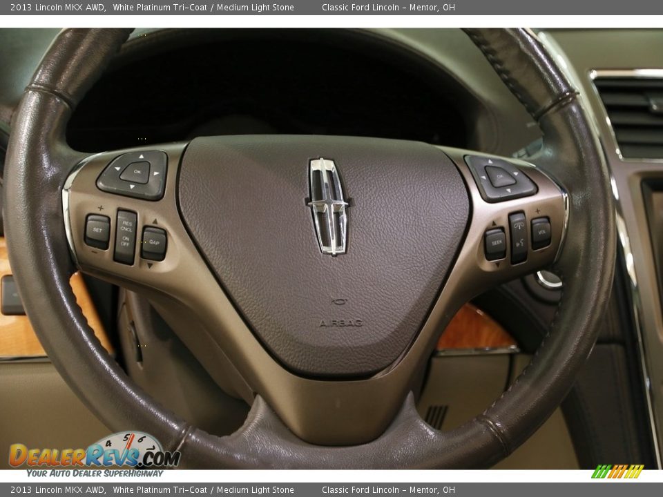 2013 Lincoln MKX AWD White Platinum Tri-Coat / Medium Light Stone Photo #7