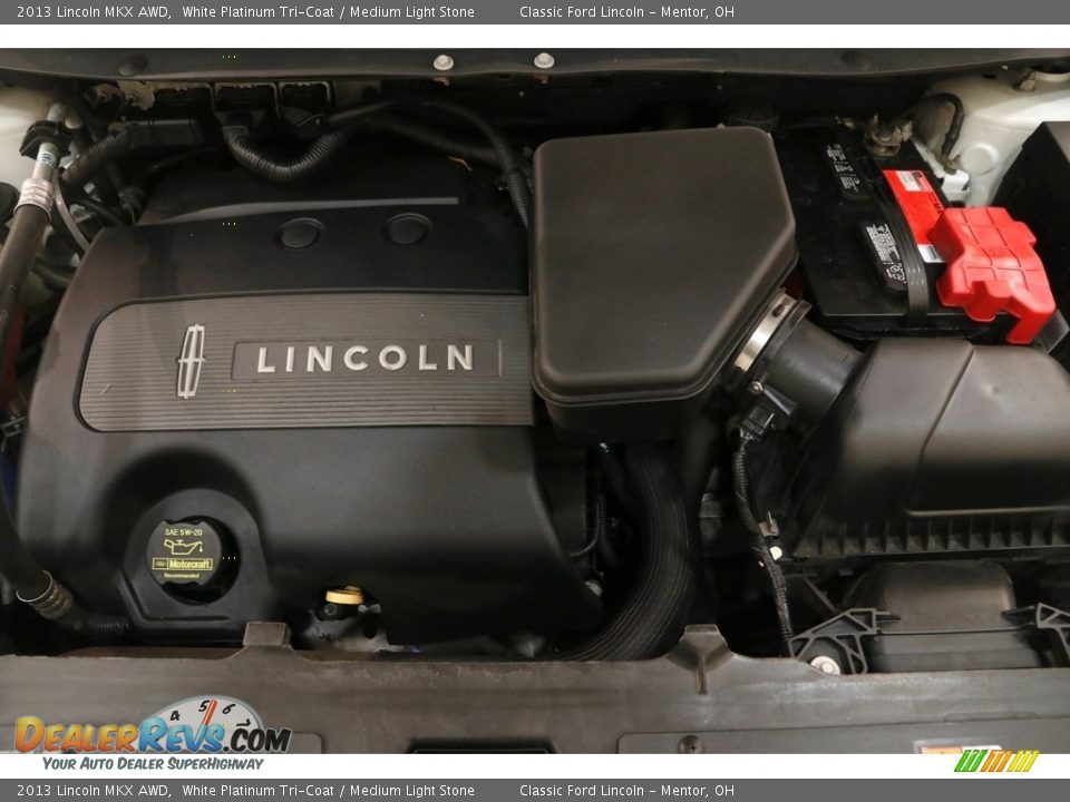 2013 Lincoln MKX AWD White Platinum Tri-Coat / Medium Light Stone Photo #18