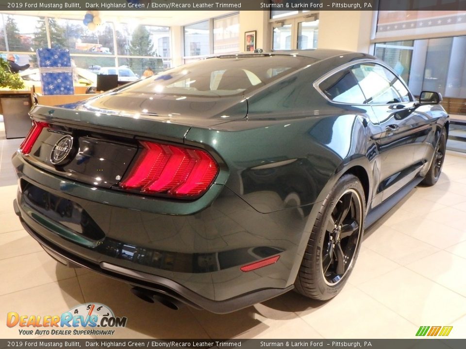 2019 Ford Mustang Bullitt Dark Highland Green / Ebony/Recaro Leather Trimmed Photo #2