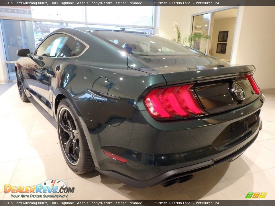 2019 Ford Mustang Bullitt Dark Highland Green / Ebony/Recaro Leather Trimmed Photo #3