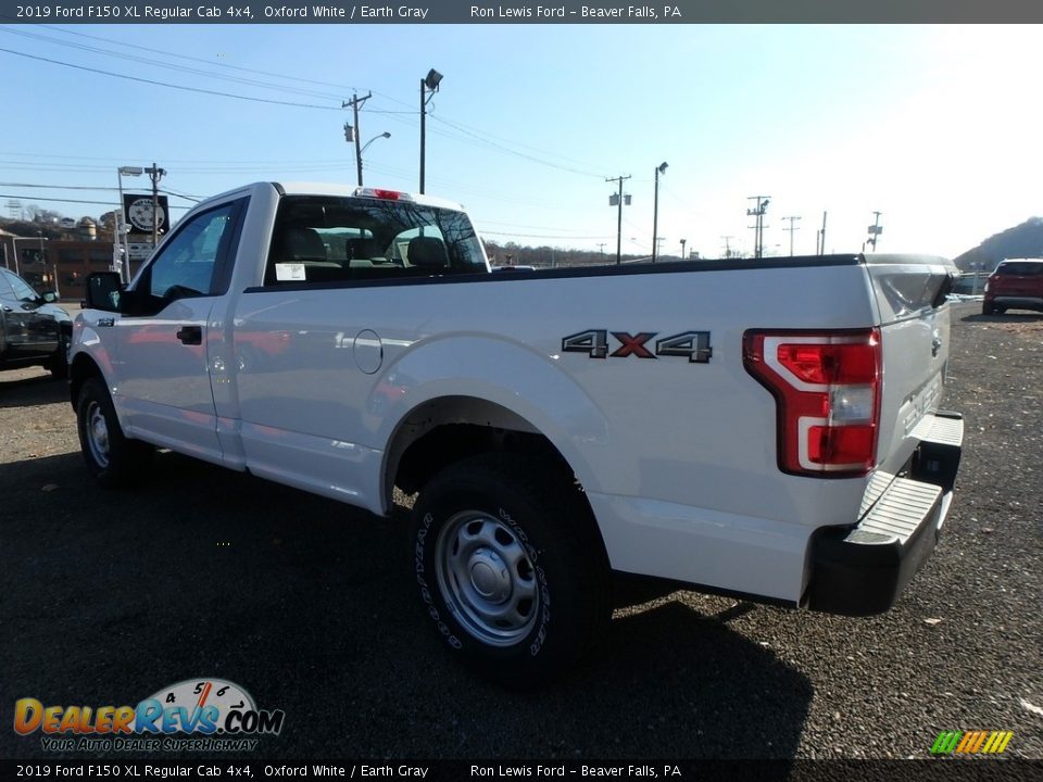 2019 Ford F150 XL Regular Cab 4x4 Oxford White / Earth Gray Photo #7
