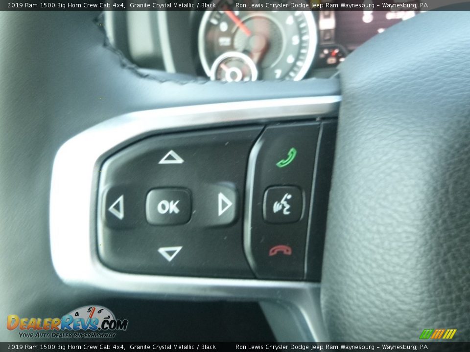 2019 Ram 1500 Big Horn Crew Cab 4x4 Granite Crystal Metallic / Black Photo #19