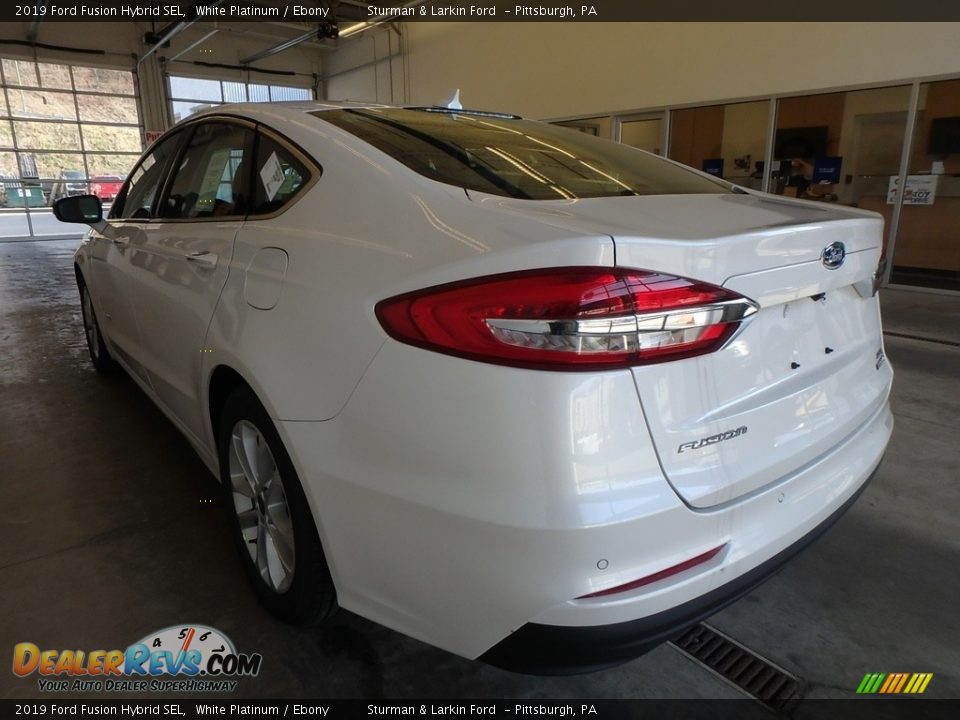 2019 Ford Fusion Hybrid SEL White Platinum / Ebony Photo #3