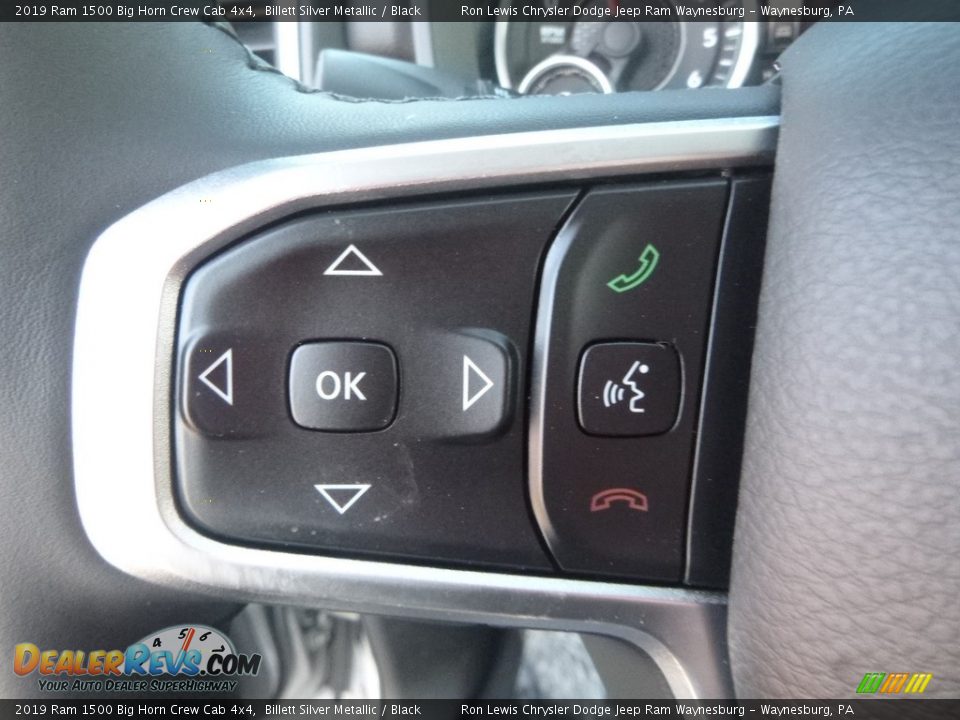 2019 Ram 1500 Big Horn Crew Cab 4x4 Billett Silver Metallic / Black Photo #16
