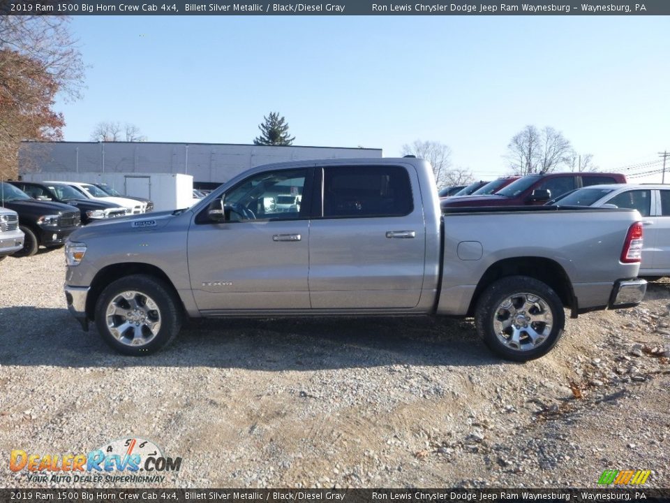 2019 Ram 1500 Big Horn Crew Cab 4x4 Billett Silver Metallic / Black/Diesel Gray Photo #2