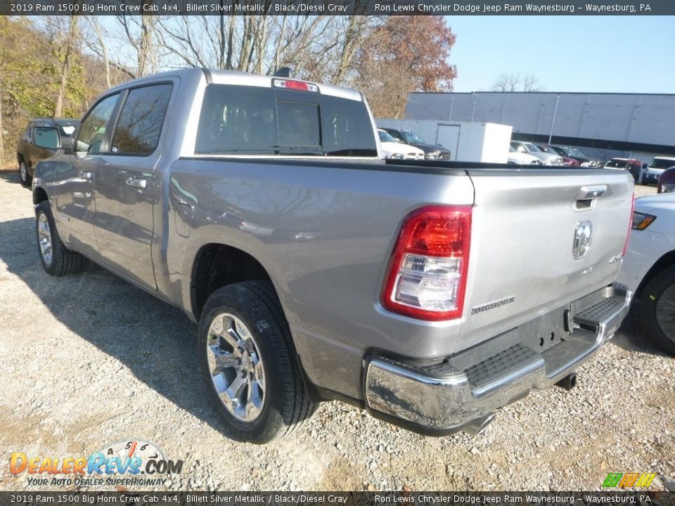 2019 Ram 1500 Big Horn Crew Cab 4x4 Billett Silver Metallic / Black/Diesel Gray Photo #3