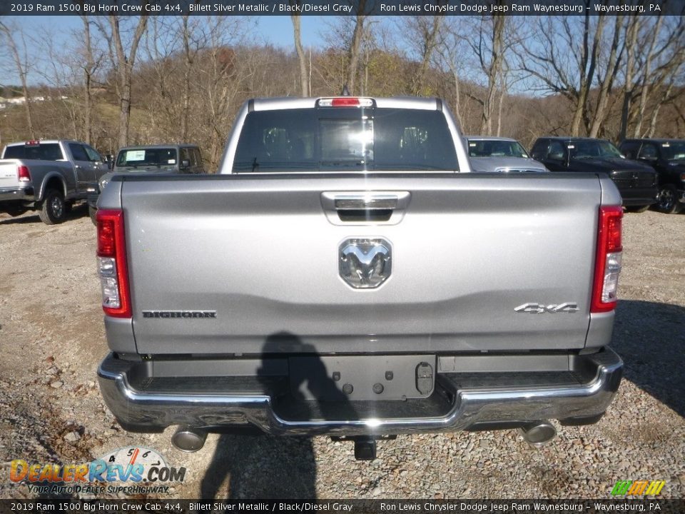 2019 Ram 1500 Big Horn Crew Cab 4x4 Billett Silver Metallic / Black/Diesel Gray Photo #4