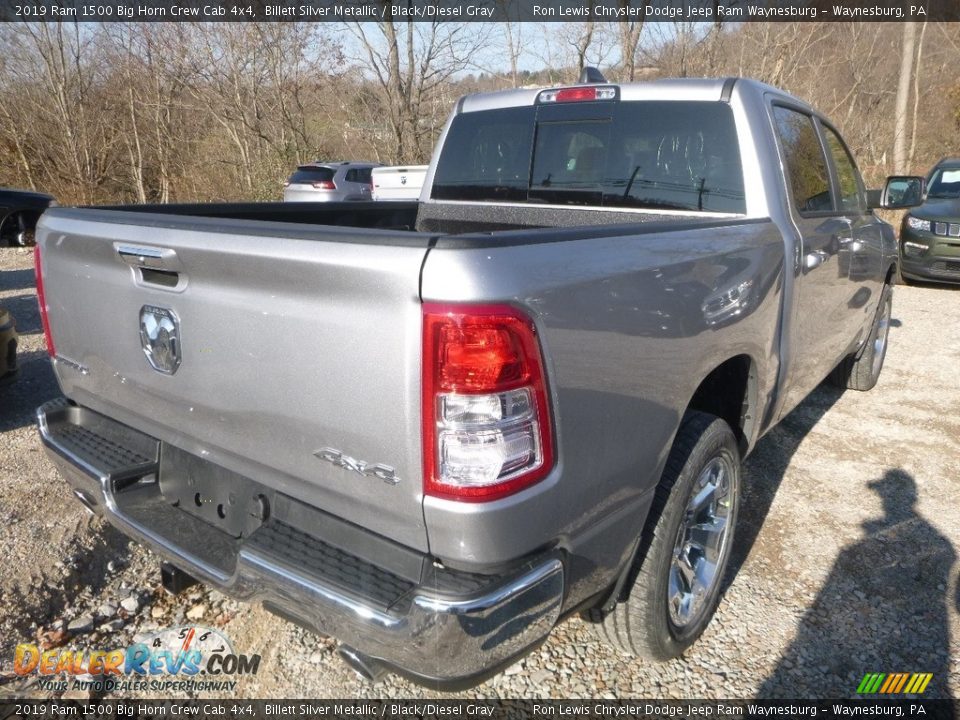 2019 Ram 1500 Big Horn Crew Cab 4x4 Billett Silver Metallic / Black/Diesel Gray Photo #5