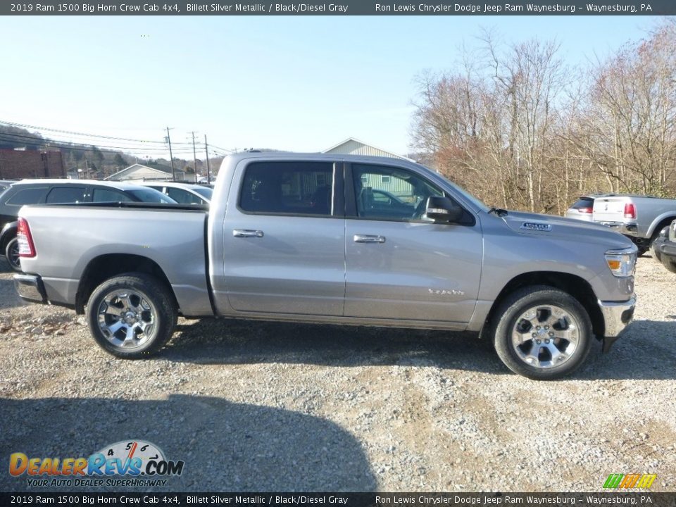 2019 Ram 1500 Big Horn Crew Cab 4x4 Billett Silver Metallic / Black/Diesel Gray Photo #6