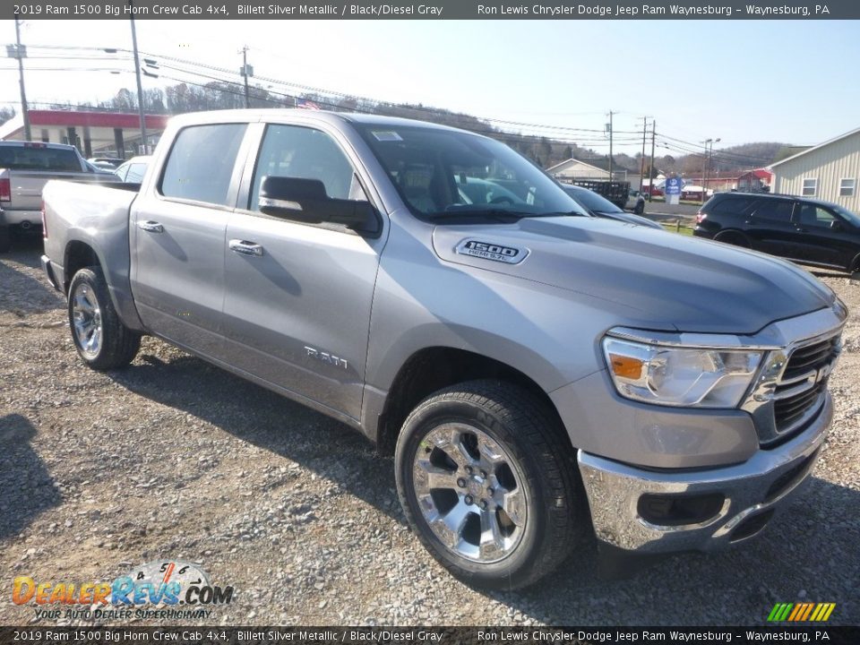 2019 Ram 1500 Big Horn Crew Cab 4x4 Billett Silver Metallic / Black/Diesel Gray Photo #7
