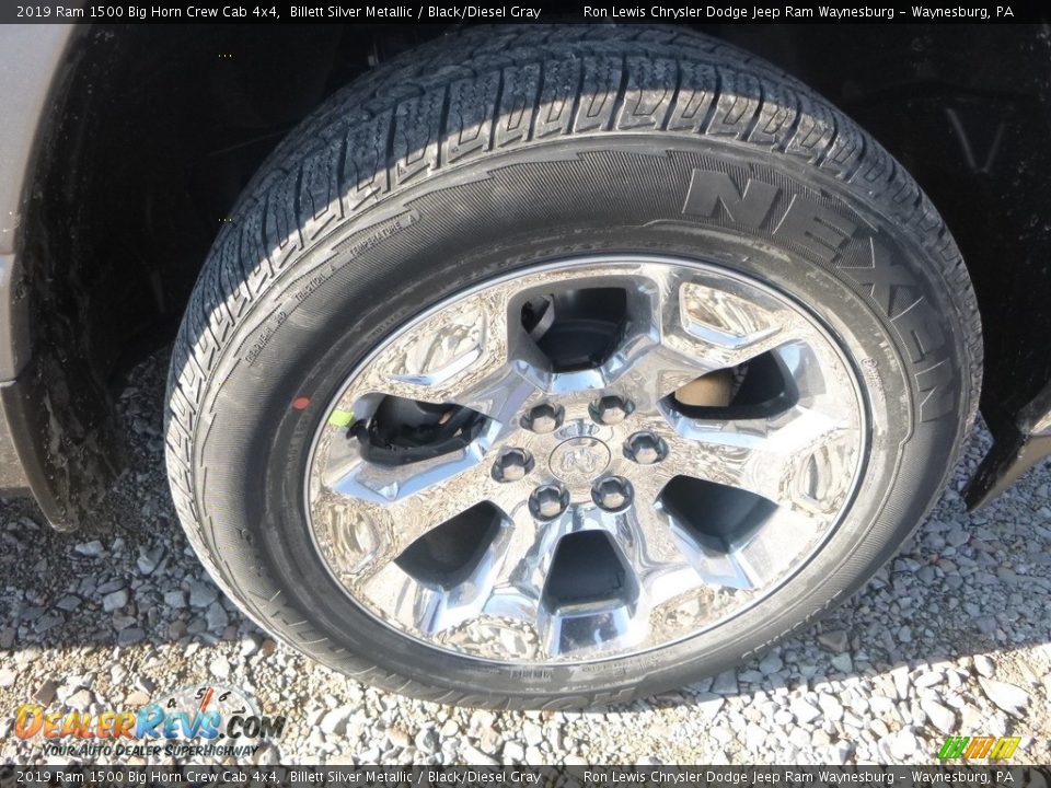 2019 Ram 1500 Big Horn Crew Cab 4x4 Billett Silver Metallic / Black/Diesel Gray Photo #9