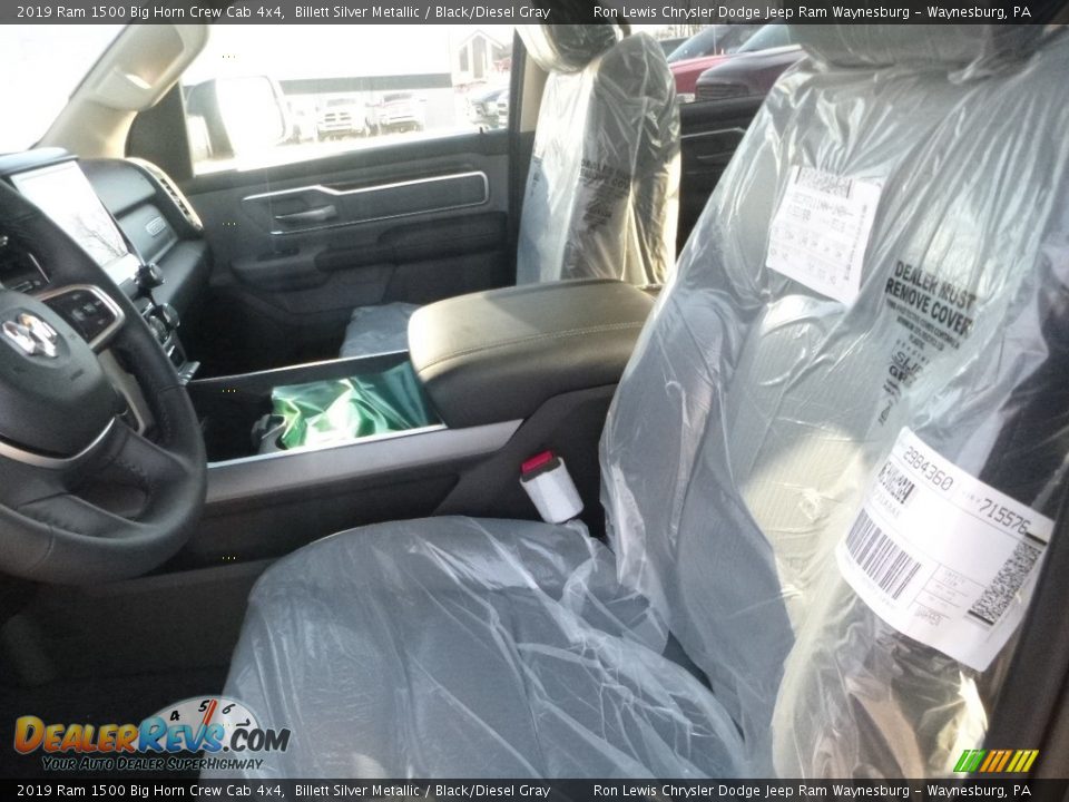 2019 Ram 1500 Big Horn Crew Cab 4x4 Billett Silver Metallic / Black/Diesel Gray Photo #14