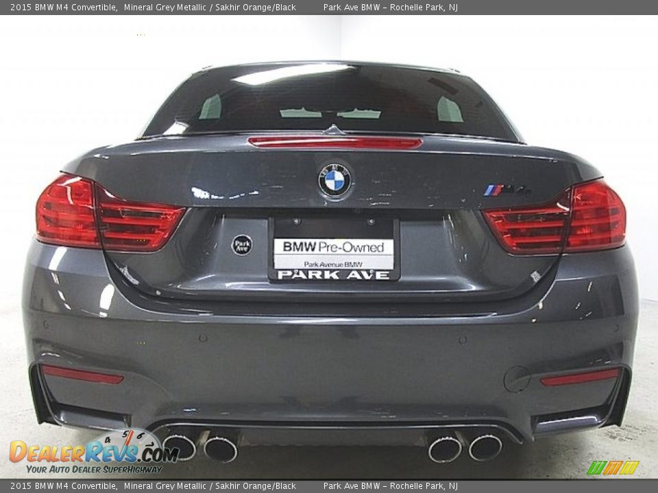 2015 BMW M4 Convertible Mineral Grey Metallic / Sakhir Orange/Black Photo #3