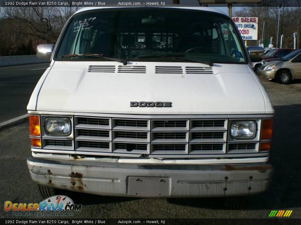 1992 Dodge Ram Van B250 Cargo Bright White / Blue Photo #1