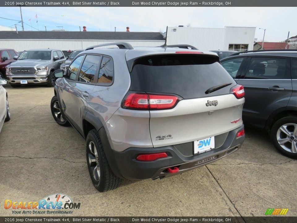 2016 Jeep Cherokee Trailhawk 4x4 Billet Silver Metallic / Black Photo #12