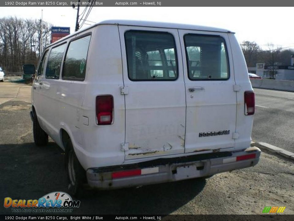 1992 Dodge Ram Van B250 Cargo Bright White / Blue Photo #5