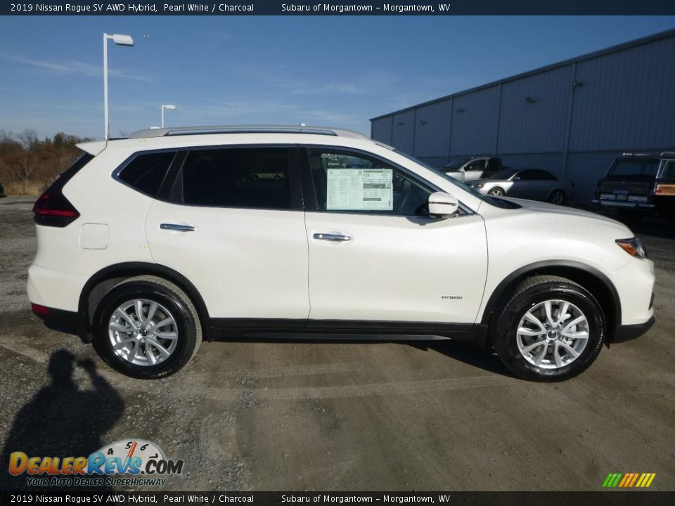 Pearl White 2019 Nissan Rogue SV AWD Hybrid Photo #3