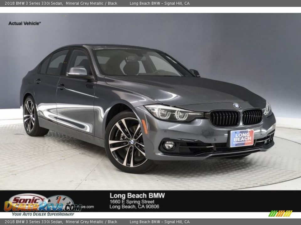 2018 BMW 3 Series 330i Sedan Mineral Grey Metallic / Black Photo #1