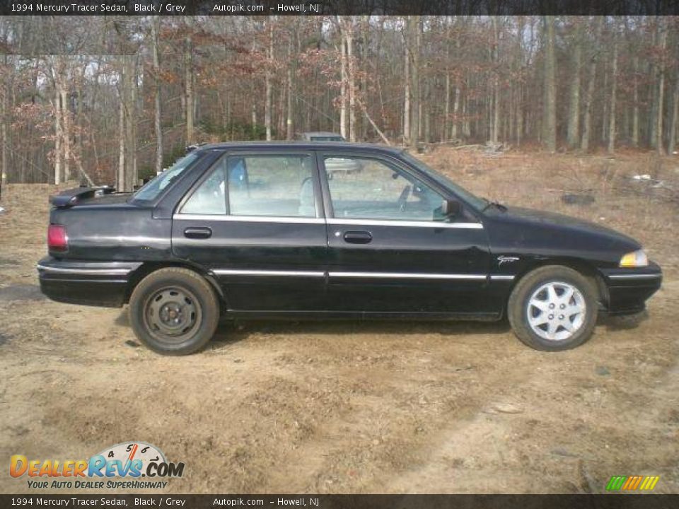 1994 Mercury Tracer Sedan Black / Grey Photo #3