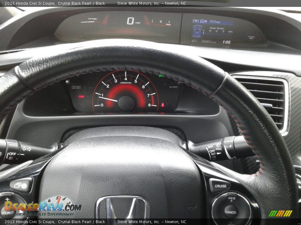 2013 Honda Civic Si Coupe Crystal Black Pearl / Black Photo #17