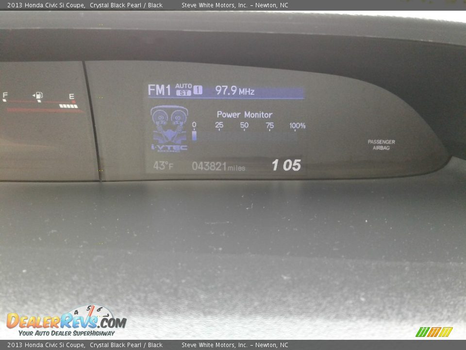 2013 Honda Civic Si Coupe Crystal Black Pearl / Black Photo #18