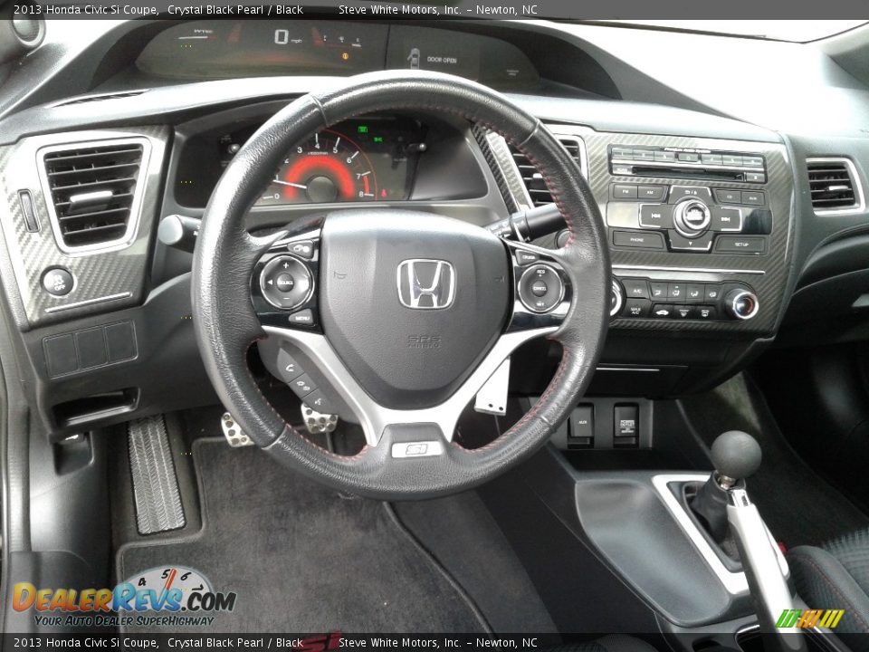 2013 Honda Civic Si Coupe Crystal Black Pearl / Black Photo #26