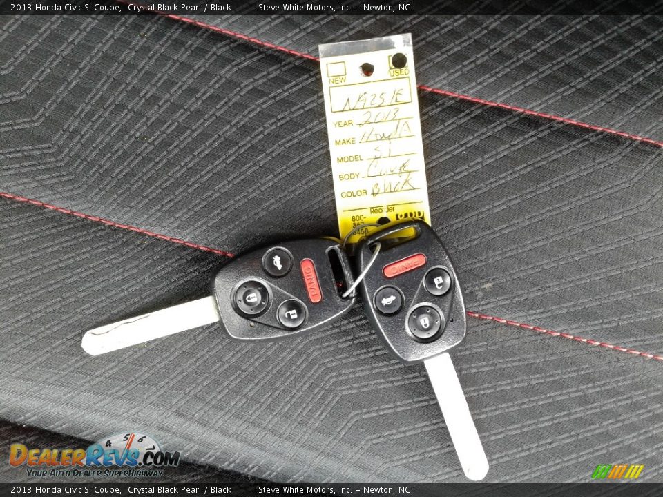 2013 Honda Civic Si Coupe Crystal Black Pearl / Black Photo #28