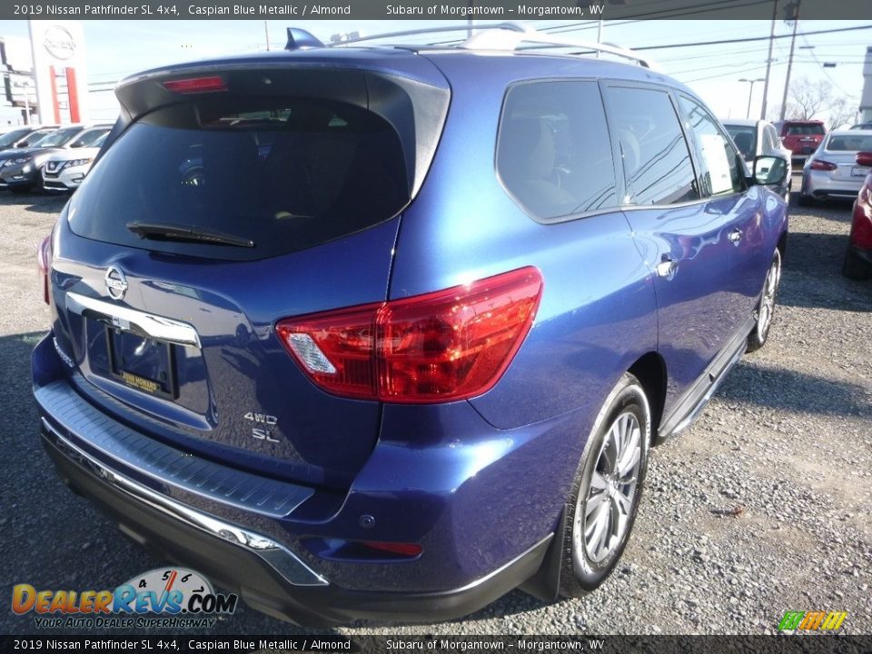 2019 Nissan Pathfinder SL 4x4 Caspian Blue Metallic / Almond Photo #4