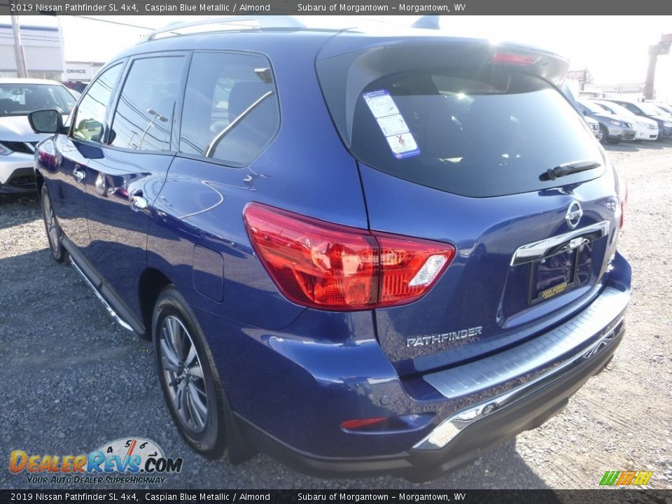 2019 Nissan Pathfinder SL 4x4 Caspian Blue Metallic / Almond Photo #6