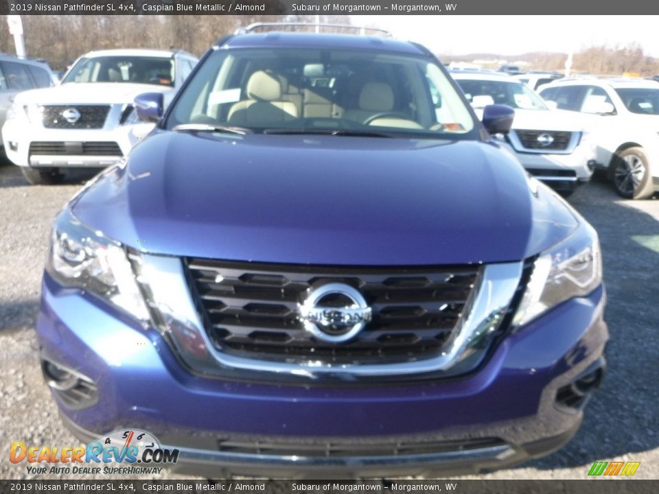 2019 Nissan Pathfinder SL 4x4 Caspian Blue Metallic / Almond Photo #9