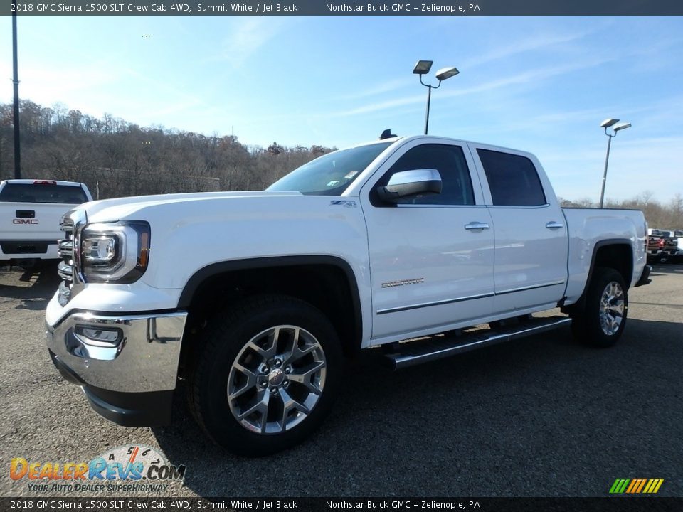 2018 GMC Sierra 1500 SLT Crew Cab 4WD Summit White / Jet Black Photo #1