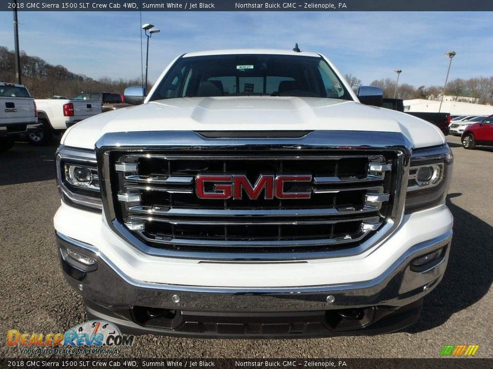 2018 GMC Sierra 1500 SLT Crew Cab 4WD Summit White / Jet Black Photo #2
