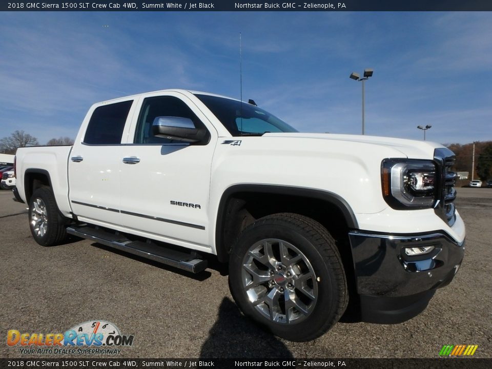 2018 GMC Sierra 1500 SLT Crew Cab 4WD Summit White / Jet Black Photo #3