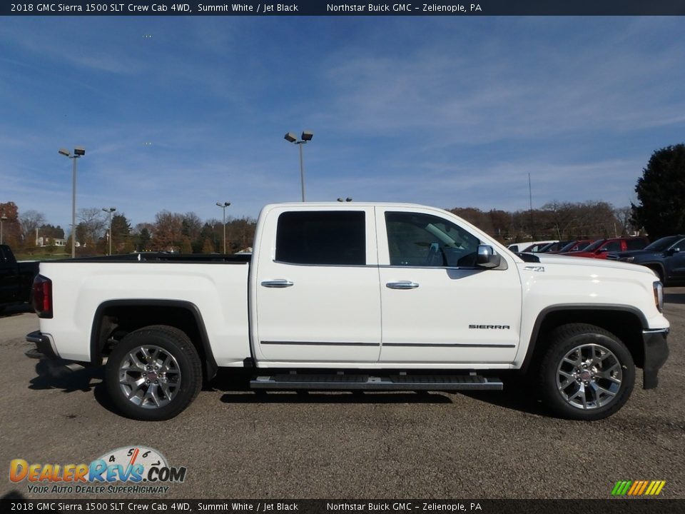 2018 GMC Sierra 1500 SLT Crew Cab 4WD Summit White / Jet Black Photo #4