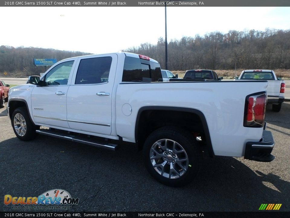 2018 GMC Sierra 1500 SLT Crew Cab 4WD Summit White / Jet Black Photo #7