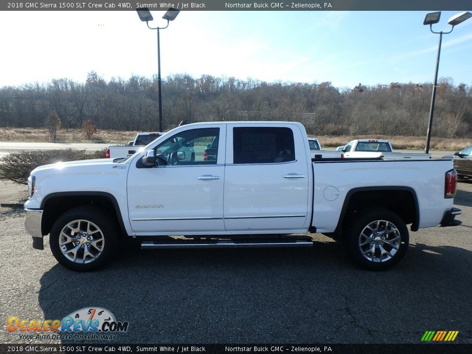 2018 GMC Sierra 1500 SLT Crew Cab 4WD Summit White / Jet Black Photo #8