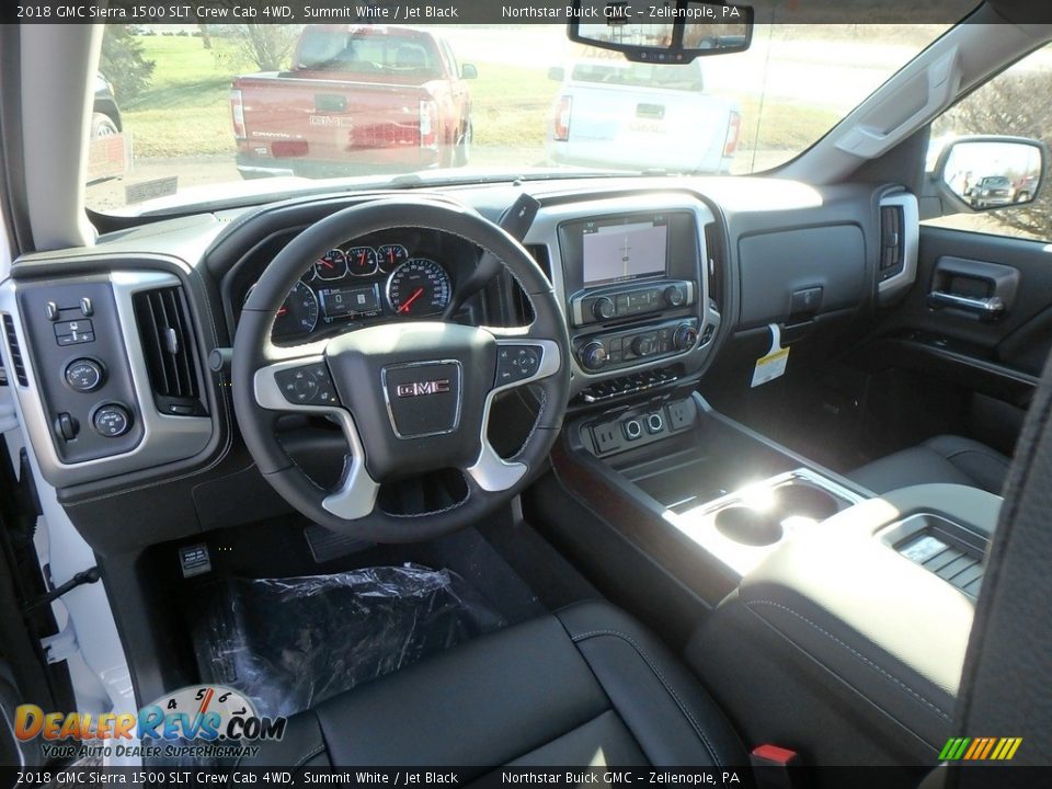 2018 GMC Sierra 1500 SLT Crew Cab 4WD Summit White / Jet Black Photo #12