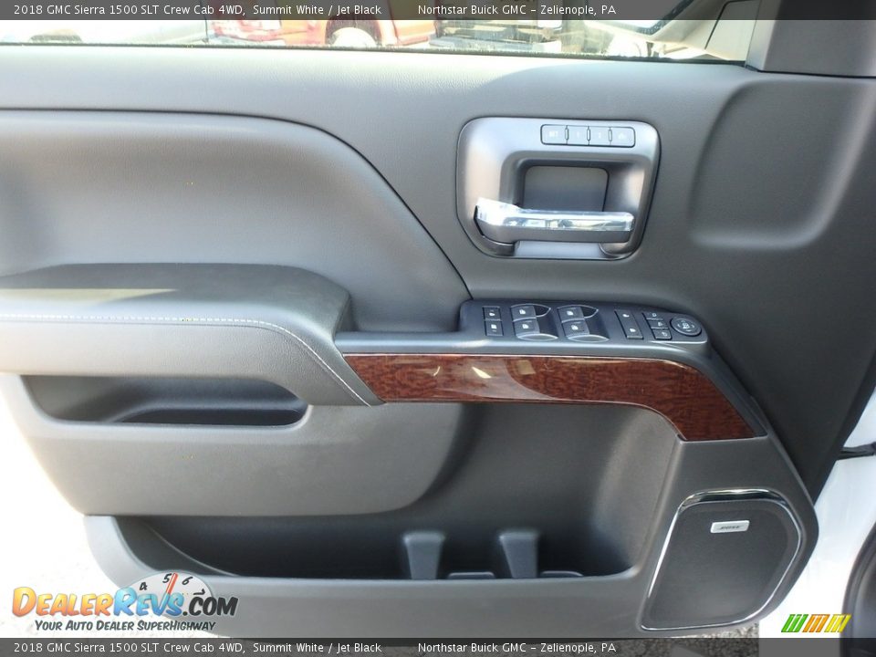 2018 GMC Sierra 1500 SLT Crew Cab 4WD Summit White / Jet Black Photo #13