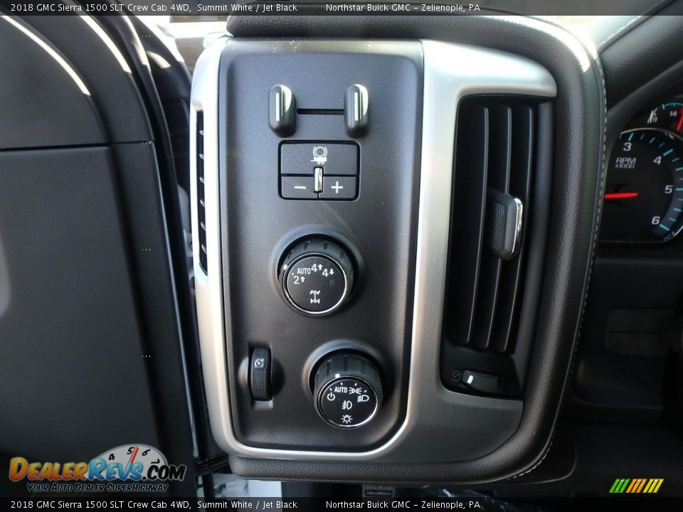 2018 GMC Sierra 1500 SLT Crew Cab 4WD Summit White / Jet Black Photo #16