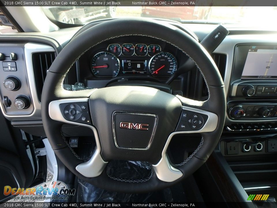 2018 GMC Sierra 1500 SLT Crew Cab 4WD Summit White / Jet Black Photo #17