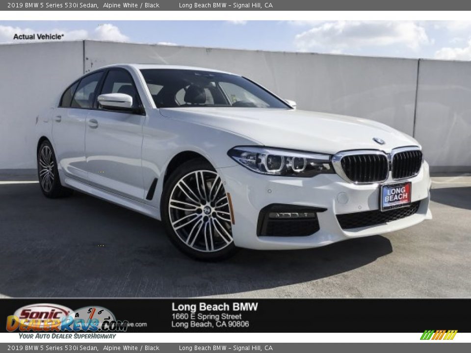 2019 BMW 5 Series 530i Sedan Alpine White / Black Photo #1