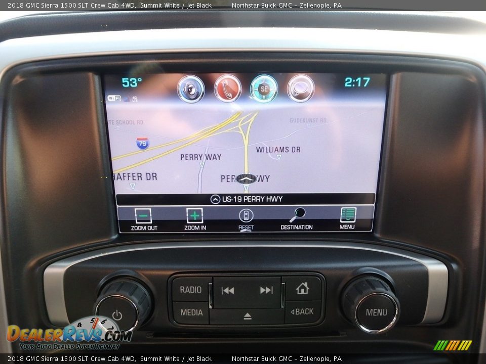 2018 GMC Sierra 1500 SLT Crew Cab 4WD Summit White / Jet Black Photo #19