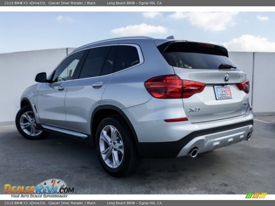 2019 BMW X3 sDrive30i Glacier Silver Metallic / Black Photo #2