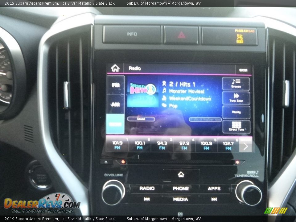 2019 Subaru Ascent Premium Ice Silver Metallic / Slate Black Photo #17