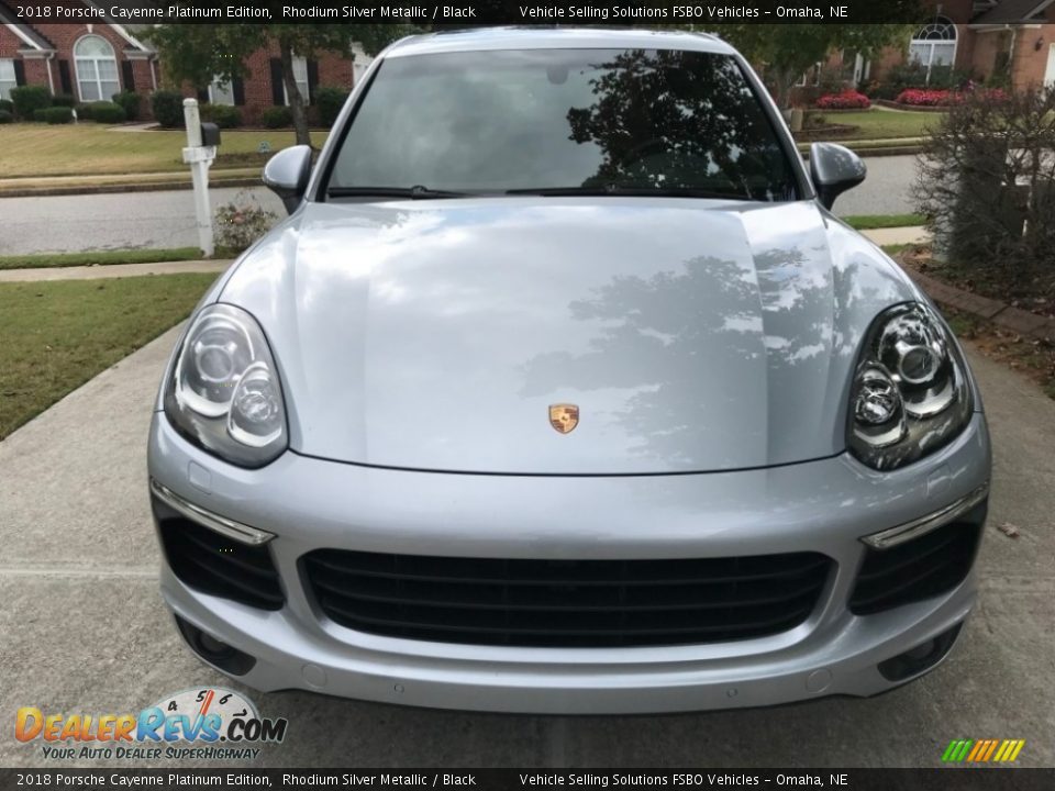 2018 Porsche Cayenne Platinum Edition Rhodium Silver Metallic / Black Photo #2