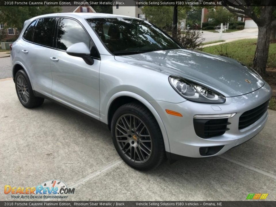 Rhodium Silver Metallic 2018 Porsche Cayenne Platinum Edition Photo #3