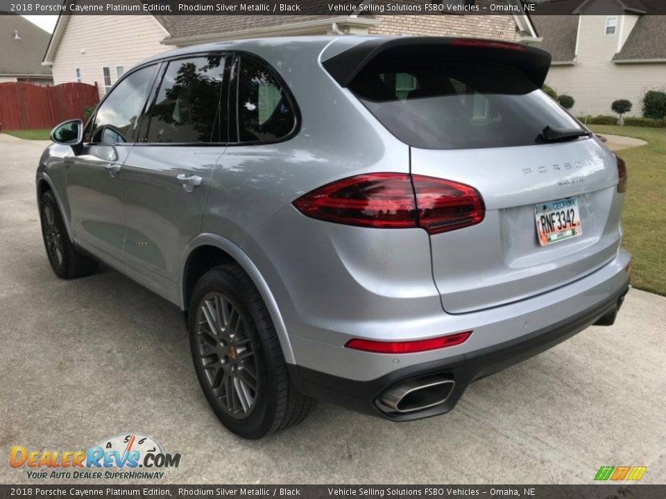 2018 Porsche Cayenne Platinum Edition Rhodium Silver Metallic / Black Photo #4