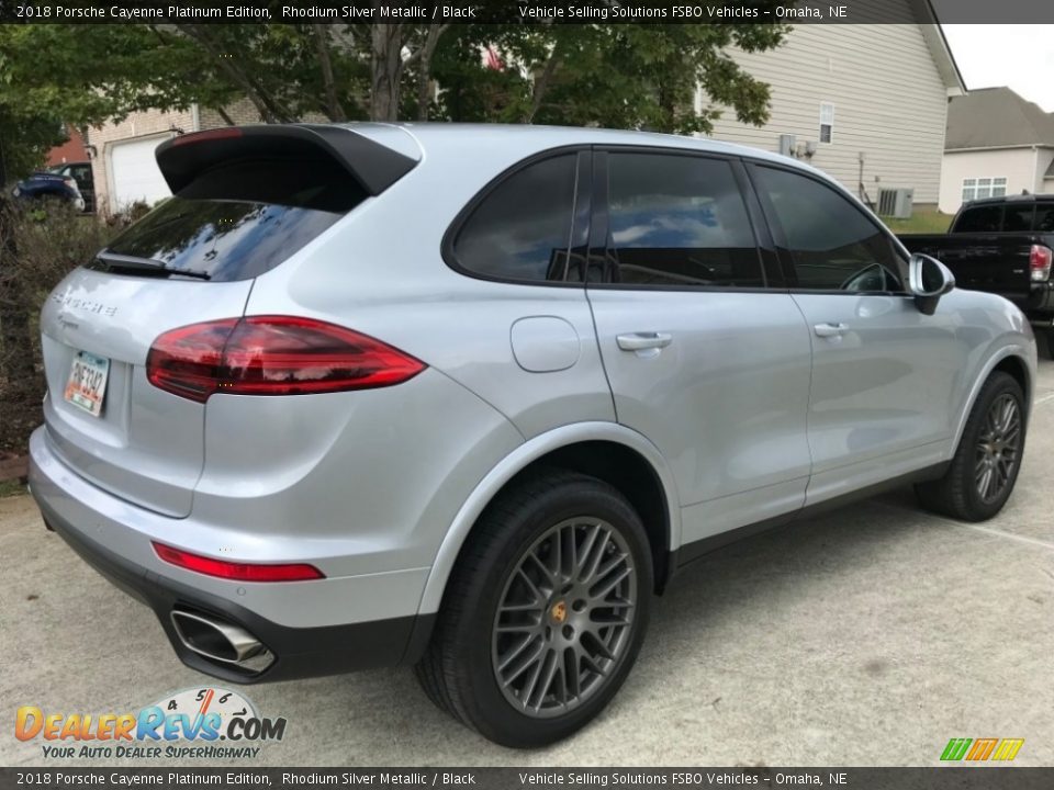 2018 Porsche Cayenne Platinum Edition Rhodium Silver Metallic / Black Photo #6