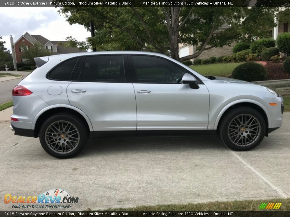 2018 Porsche Cayenne Platinum Edition Rhodium Silver Metallic / Black Photo #7