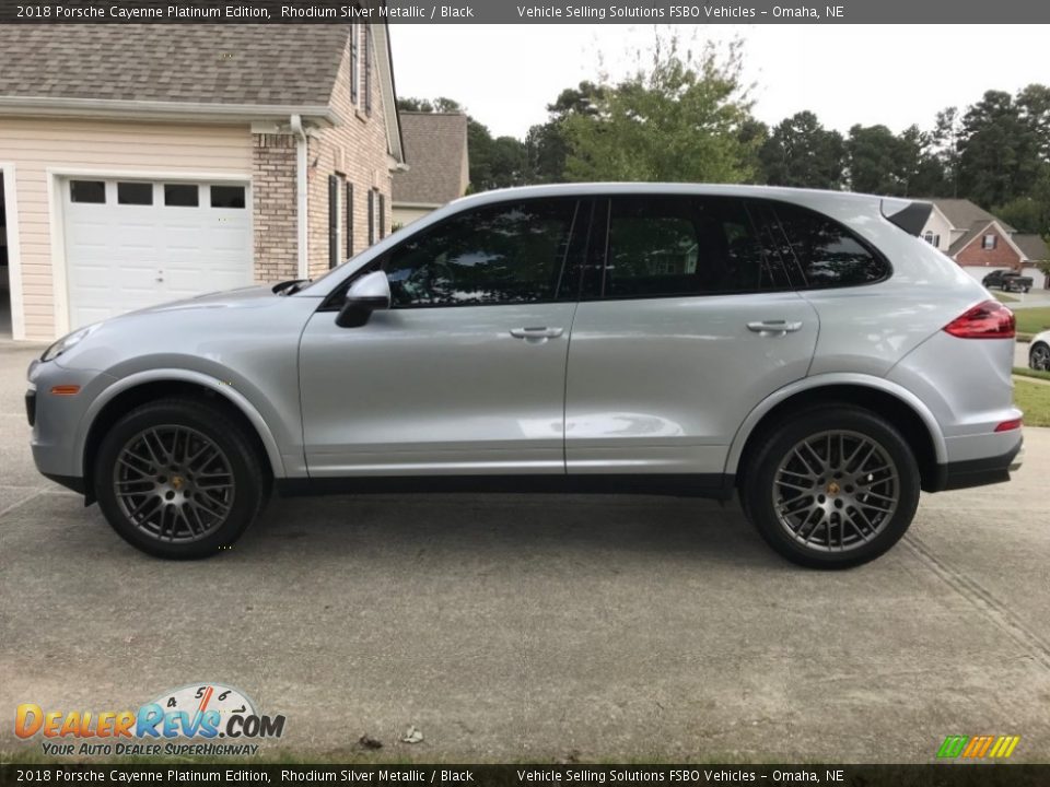 2018 Porsche Cayenne Platinum Edition Rhodium Silver Metallic / Black Photo #8